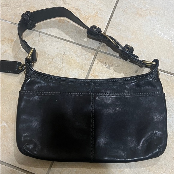 Coach Black Leather Shoulder Bag